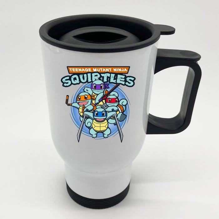 Teenage Mutant Squirtles Front & Back Stainless Steel Travel Mug