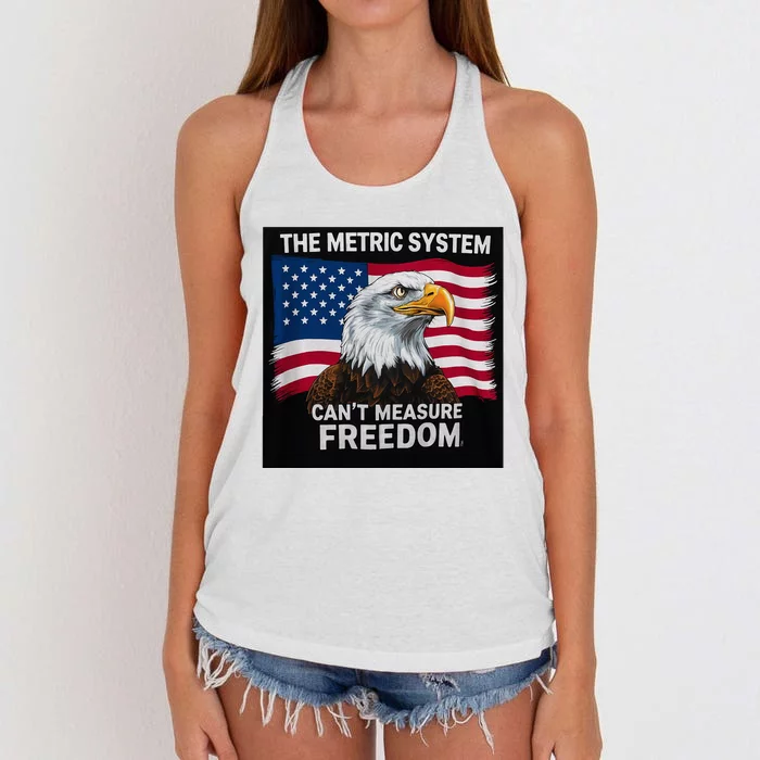 The Metric System CanT Measure Freedom Women's Knotted Racerback Tank