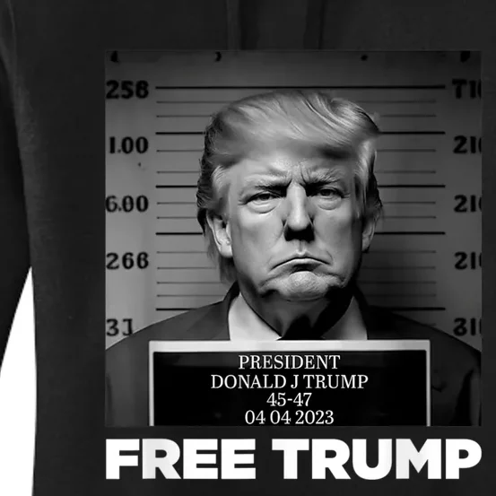 Trump Mugshot 2024 President Legend Trump never surrender Women's Pullover Hoodie