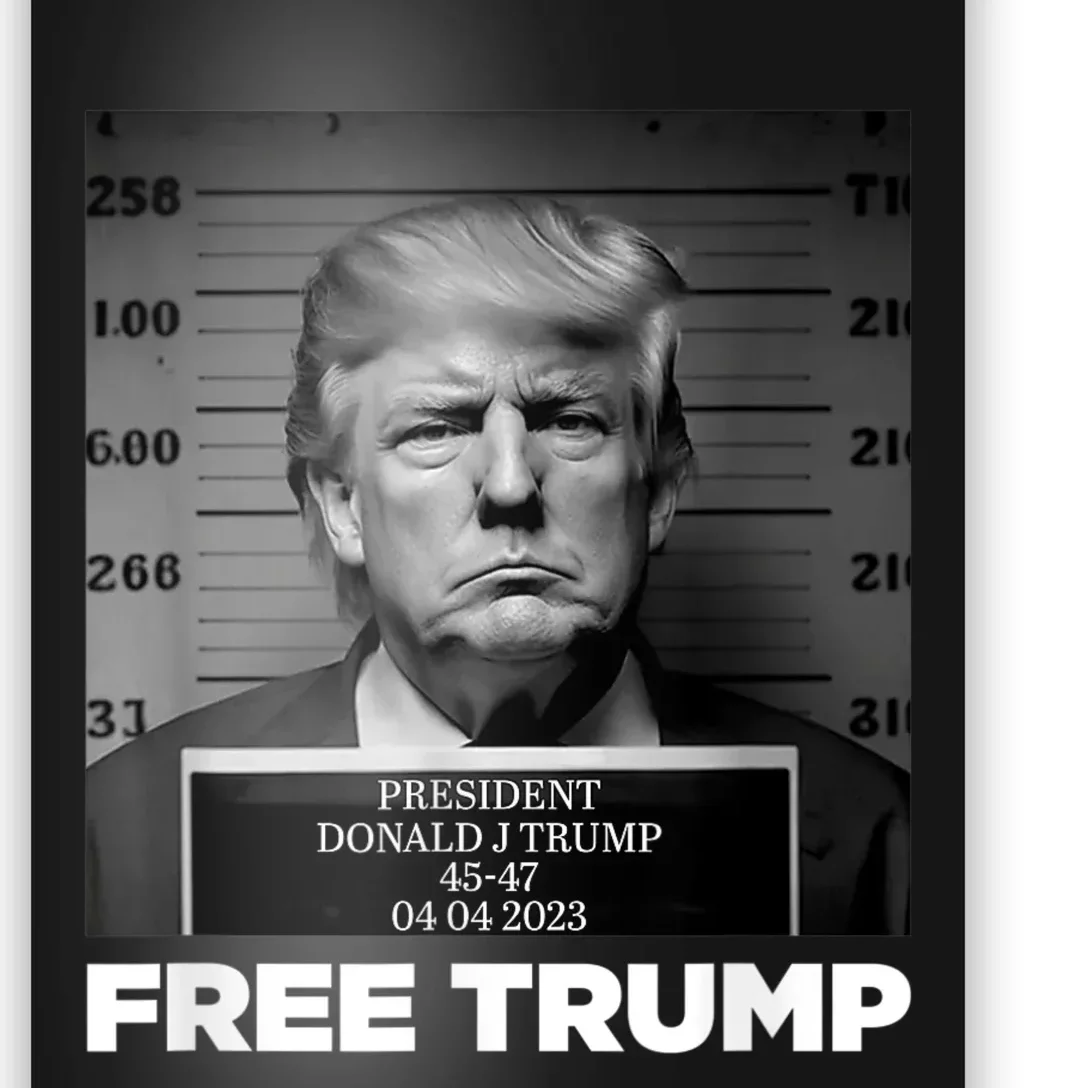 Trump Mugshot 2024 President Legend Trump never surrender Poster