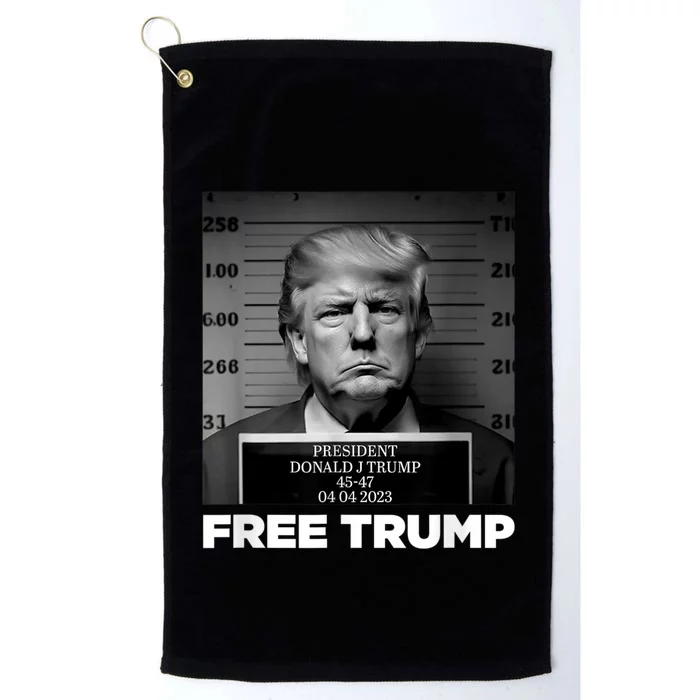 Trump Mugshot 2024 President Legend Trump never surrender Platinum Collection Golf Towel