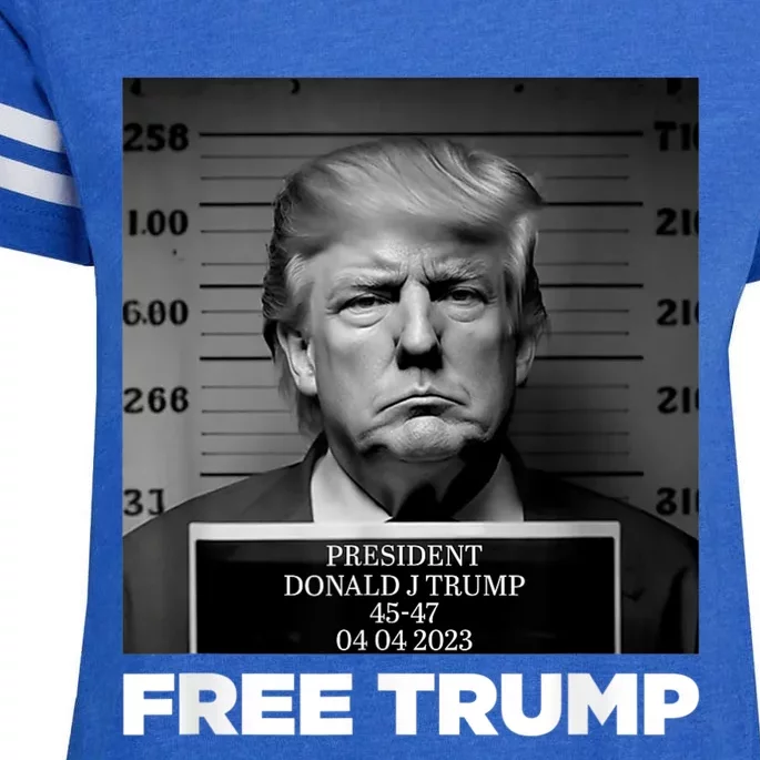 Trump Mugshot 2024 President Legend Trump never surrender Enza Ladies Jersey Football T-Shirt