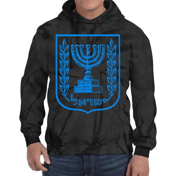 Temple Menorah Sevenbranched Candelabrum Judaism Israel Tie Dye Hoodie