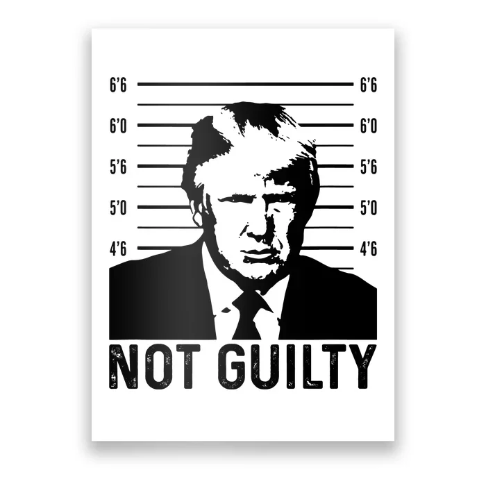 Trump Mug Shot, Trump Not Guilty Pro Trump Supporter Poster