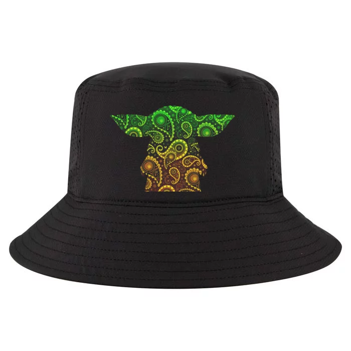 Teardrop Mandala Silhouette Alien Forest Dark Background Cool Comfort Performance Bucket Hat