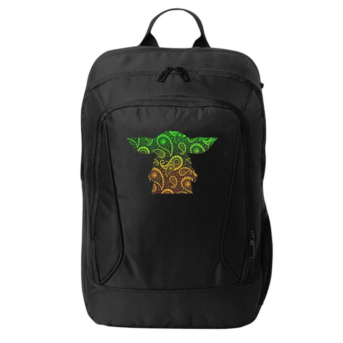 Teardrop Mandala Silhouette Alien Forest Dark Background City Backpack