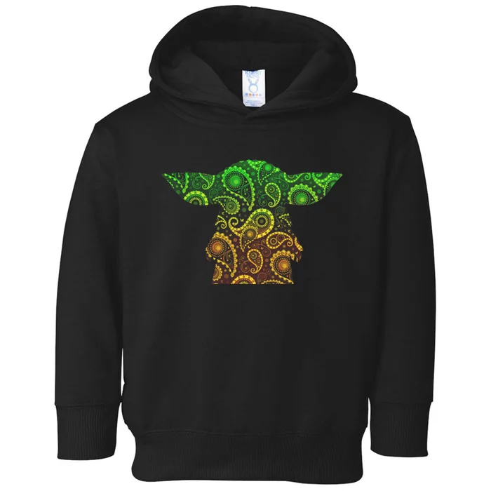 Teardrop Mandala Silhouette Alien Forest Dark Background Toddler Hoodie