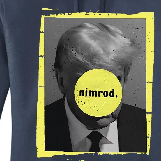 Trump Mug Shot Never Surrender Green Nimrod Trump Day Women's Pullover Hoodie