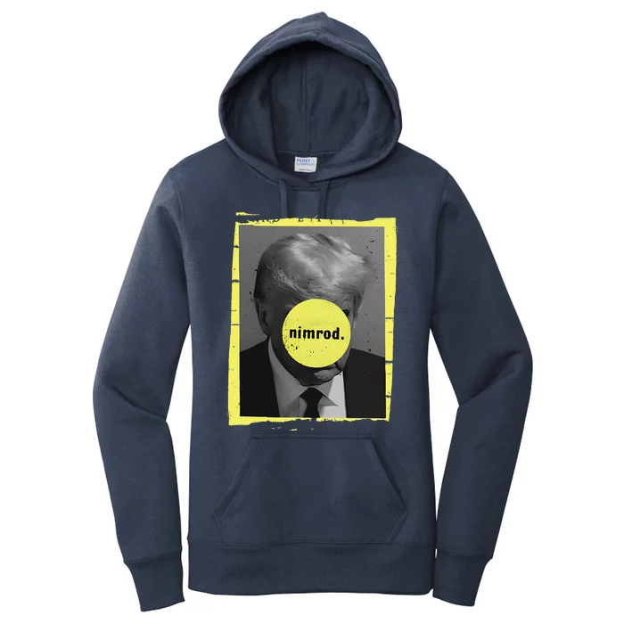 Trump Mug Shot Never Surrender Green Nimrod Trump Day Women's Pullover Hoodie