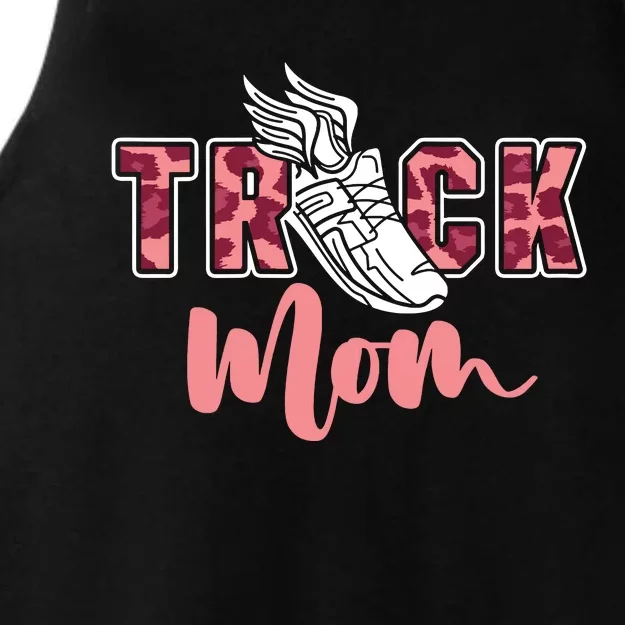 Track Mom Sprinting Marathon Track And Field Runner Ladies Tri-Blend Wicking Tank