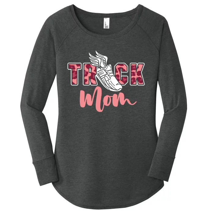 Track Mom Sprinting Marathon Track And Field Runner Women's Perfect Tri Tunic Long Sleeve Shirt