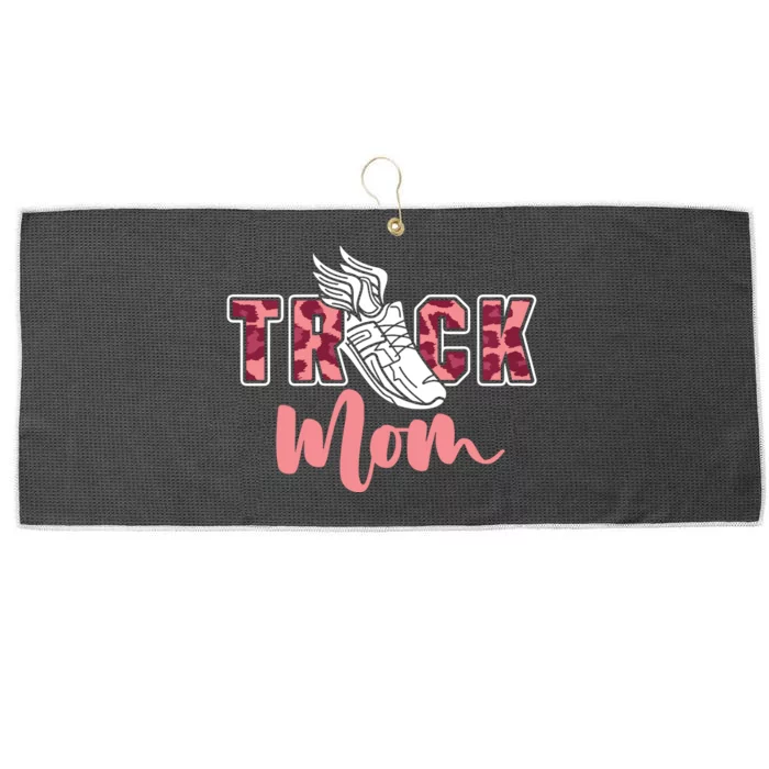 Track Mom Sprinting Marathon Track And Field Runner Large Microfiber Waffle Golf Towel