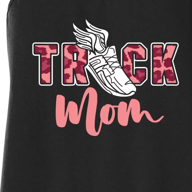 Track Mom Sprinting Marathon Track And Field Runner Women's Racerback Tank