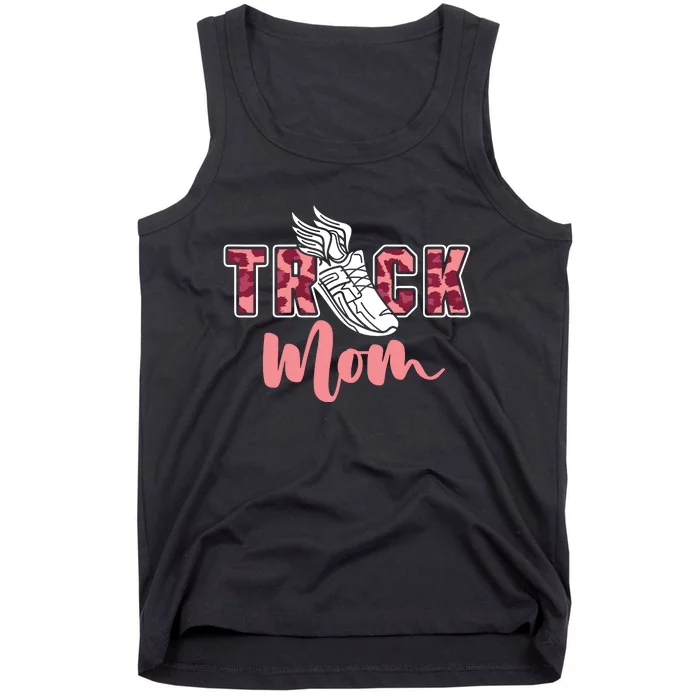 Track Mom Sprinting Marathon Track And Field Runner Tank Top