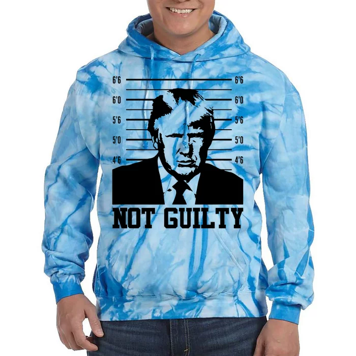 Trump Mug Shot, Trump Not Guilty Pro Trump Supporter Tie Dye Hoodie