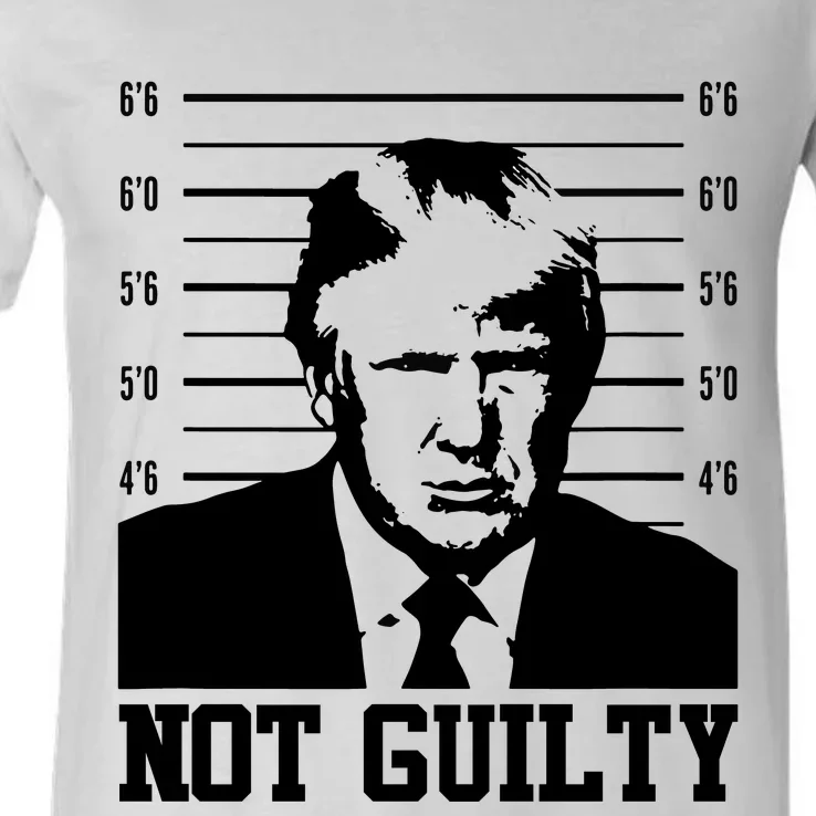 Trump Mug Shot, Trump Not Guilty Pro Trump Supporter V-Neck T-Shirt