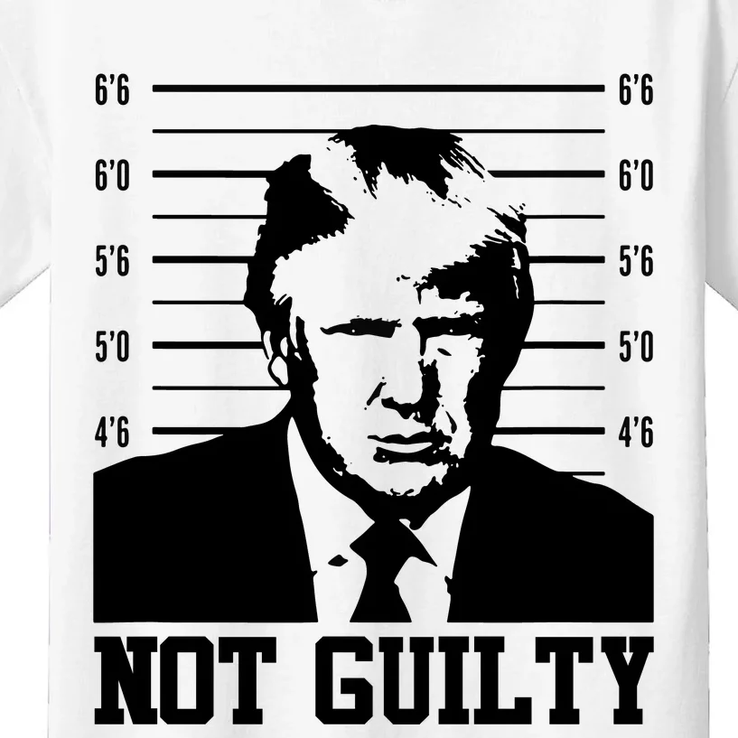 Trump Mug Shot, Trump Not Guilty Pro Trump Supporter Kids T-Shirt