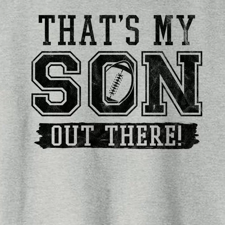 Thats My Son Out There Football Parent Women's Crop Top Tee