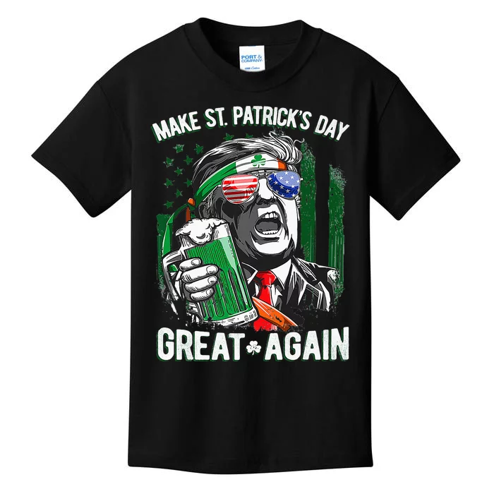 Trump Make Saint Patricks Day Great Again Beer Drinking Mug Kids T-Shirt