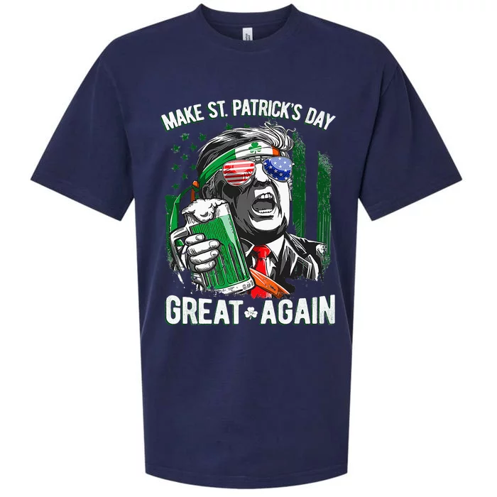 Trump Make Saint Patricks Day Great Again Beer Drinking Mug Sueded Cloud Jersey T-Shirt