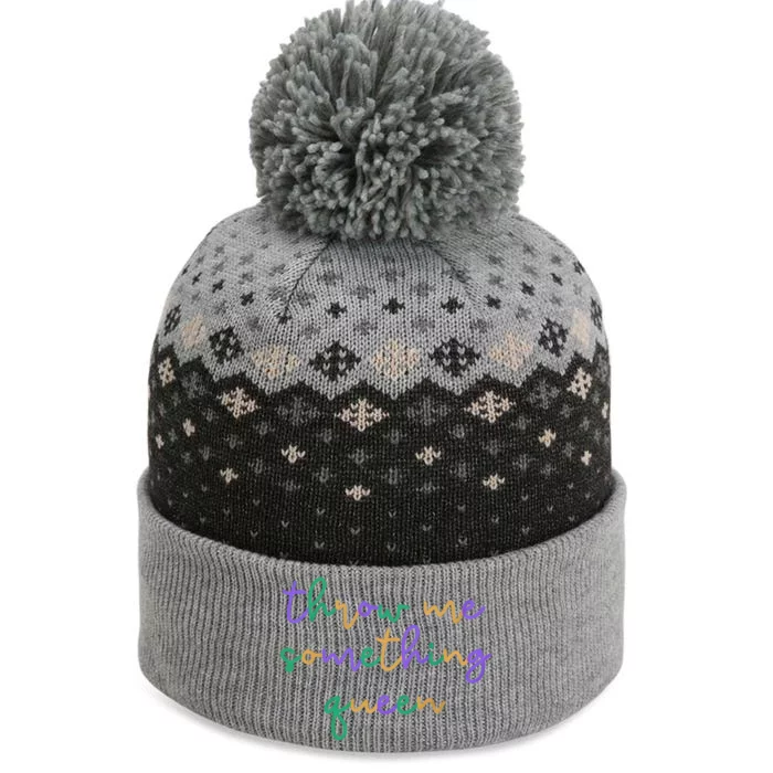 Throw Me Something Queen Mardi Gras The Baniff Cuffed Pom Beanie