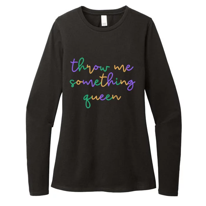 Throw Me Something Queen Mardi Gras Womens CVC Long Sleeve Shirt