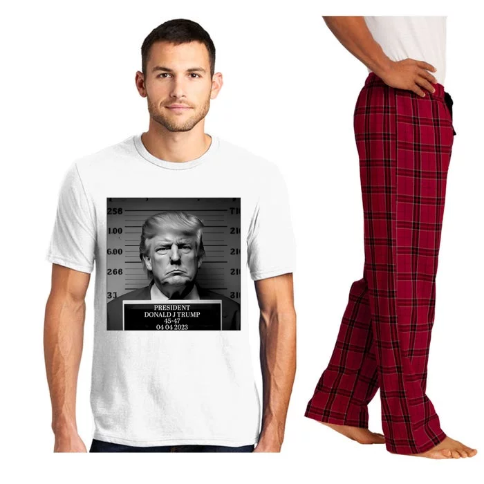 Trump Mug Shot, Trump Not Guilty Pro Trump Supporter Pajama Set