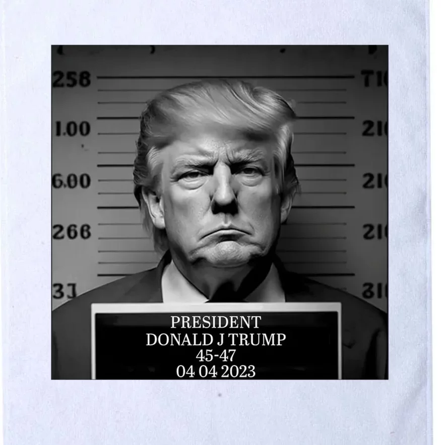 Trump Mug Shot, Trump Not Guilty Pro Trump Supporter Platinum Collection Golf Towel