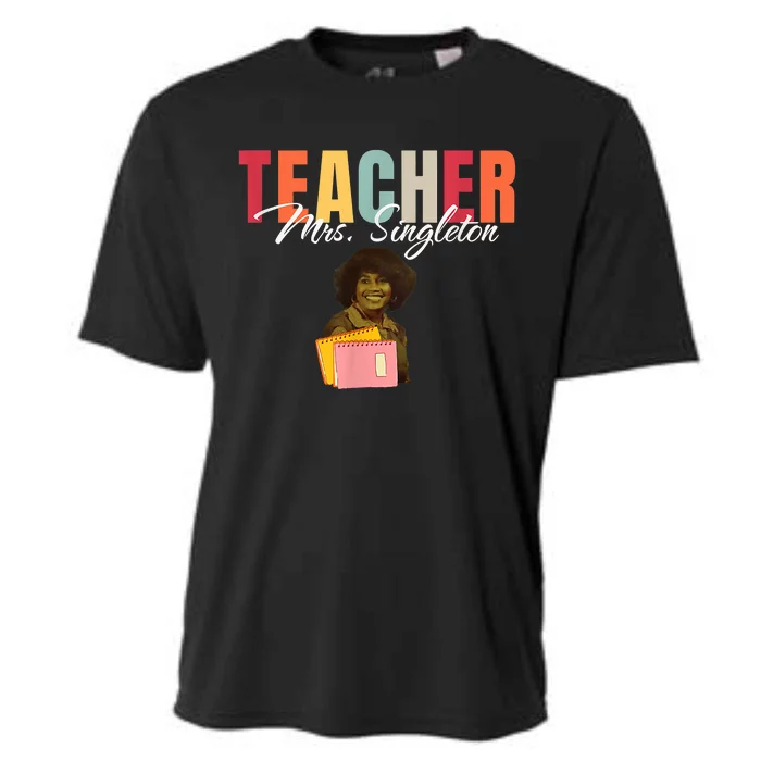 Teacher Mrs. Singleton Loving Mom And Mentor Cooling Performance Crew T-Shirt