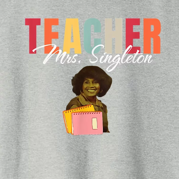 Teacher Mrs. Singleton Loving Mom And Mentor Women's Crop Top Tee