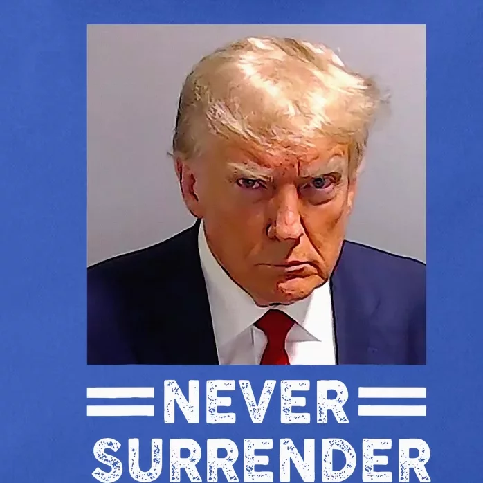 Trump Mug Shot Never Surrender Trump Vote 2024 Zip Tote Bag