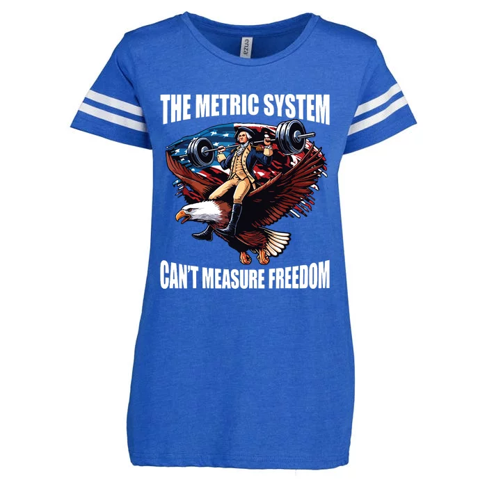 The Metric System Cant Measure Freedom Funny Enza Ladies Jersey Football T-Shirt