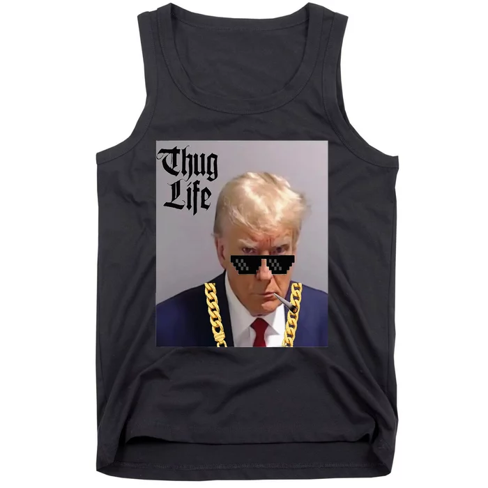 Trump Mug Shot Donald Trump Mug Shot Thug Life Tank Top