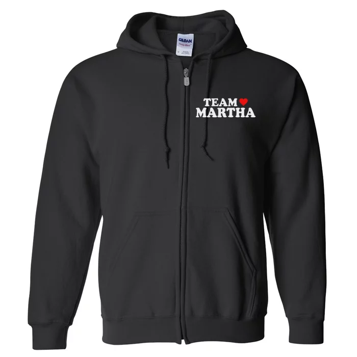 Team Martha Supporter Design Full Zip Hoodie