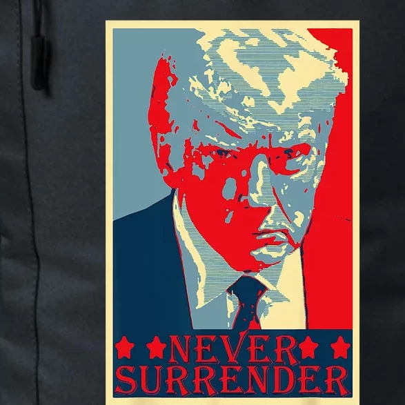 Trump Mug Shot Donald Trump Mug Shot Never Surrender Daily Commute Backpack