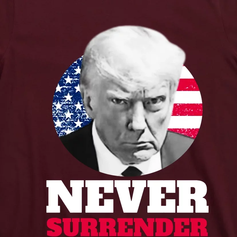 Trump Mug Shot Never Surrender Pro Trump 2024 T-Shirt