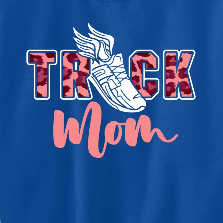 Track Mom Sprinting Marathon Track And Field Runner Gift Kids Sweatshirt