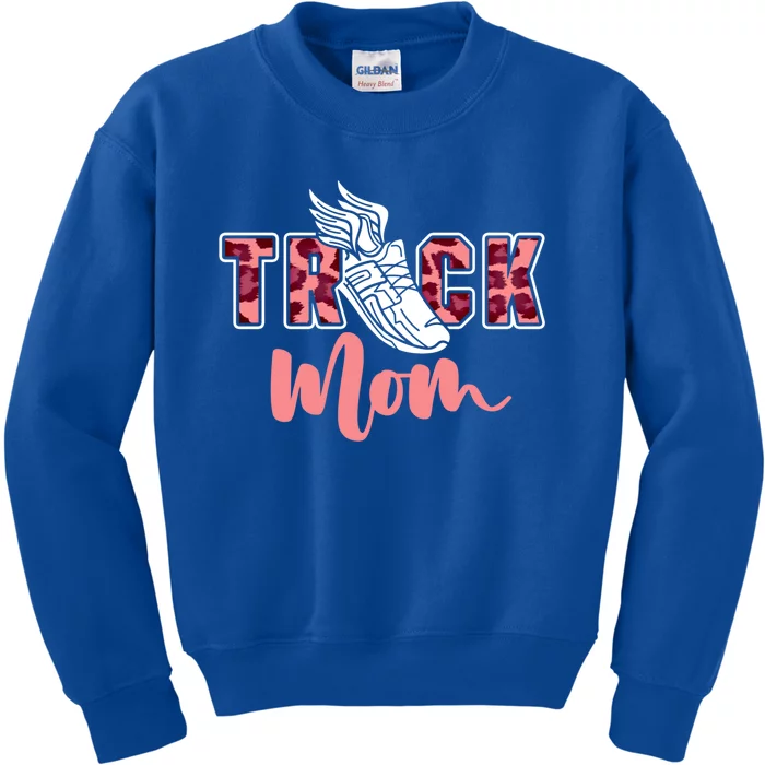 Track Mom Sprinting Marathon Track And Field Runner Gift Kids Sweatshirt