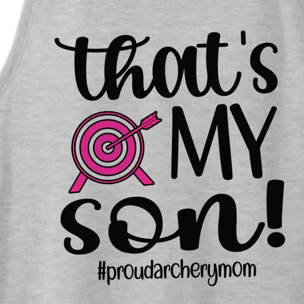 That's My Son Proud Archery Mom Of An Archer Mama Gift Ladies Tri-Blend Wicking Tank