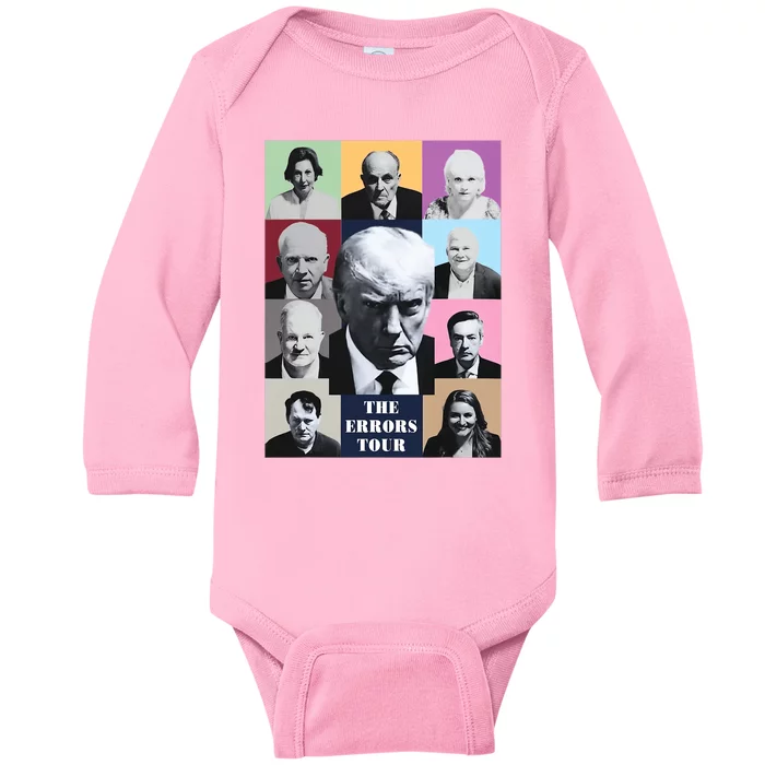 Trump Mug Shot The Errors Tour Funny Baby Long Sleeve Bodysuit