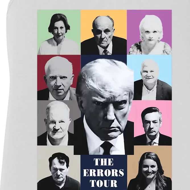 Trump Mug Shot The Errors Tour Funny Women's Racerback Tank