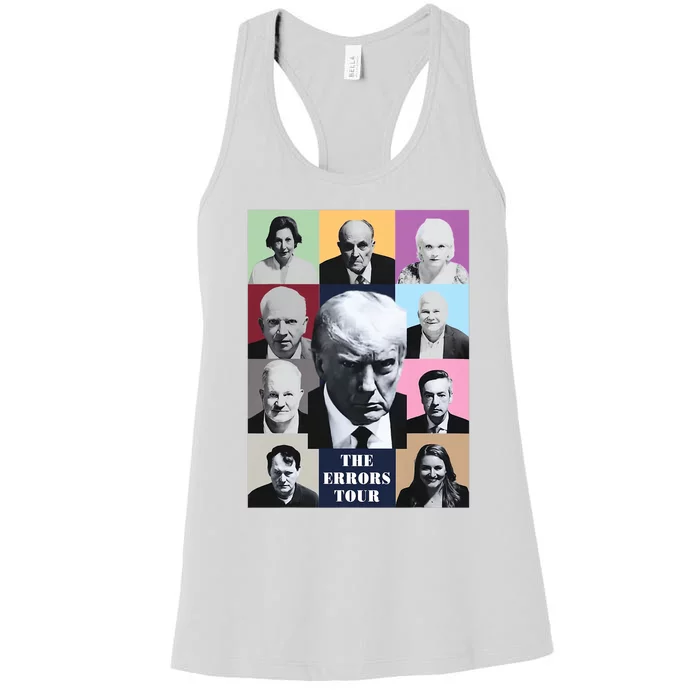 Trump Mug Shot The Errors Tour Funny Women's Racerback Tank