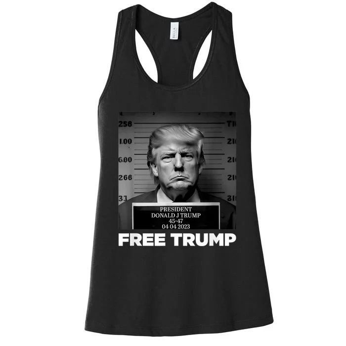 Trump Mugshot 2024 President Legend Trump never surrender Women's Racerback Tank