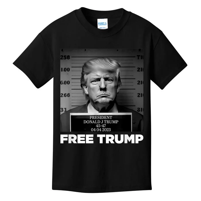 Trump Mugshot 2024 President Legend Trump never surrender Kids T-Shirt