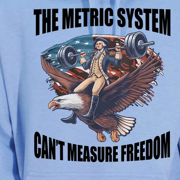 The Metric System Cant Measure Freedom Funny 4th Of July Unisex Surf Hoodie