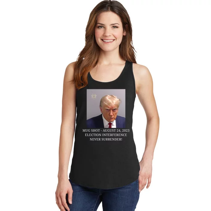 Trump Mug Shot Donald J Trump Mugshot Ladies Essential Tank