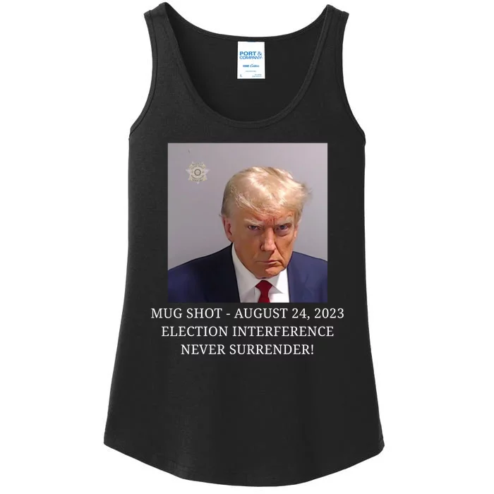 Trump Mug Shot Donald J Trump Mugshot Ladies Essential Tank