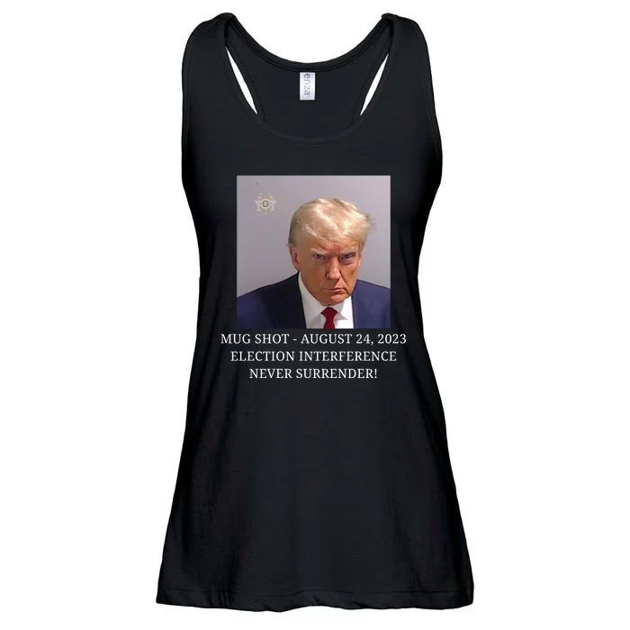 Trump Mug Shot Donald J Trump Mugshot Ladies Essential Flowy Tank