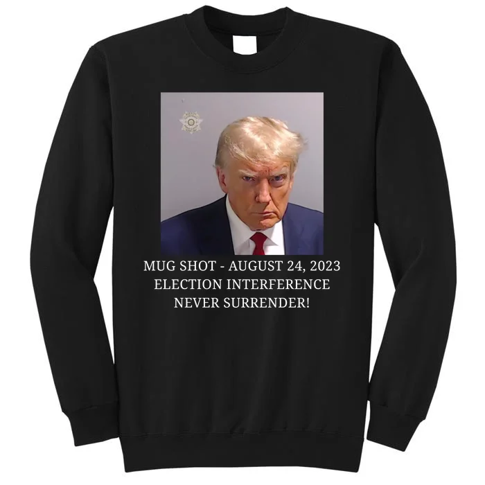 Trump Mug Shot Donald J Trump Mugshot Tall Sweatshirt