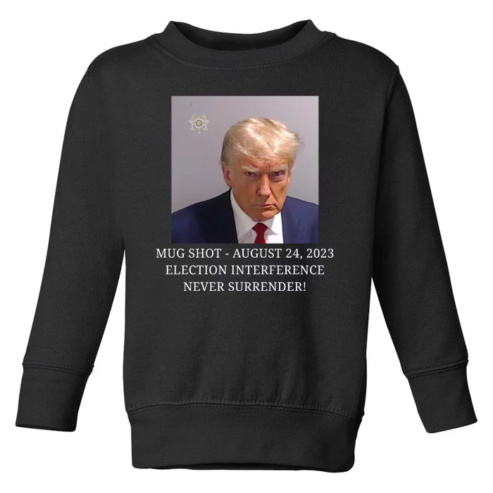 Trump Mug Shot Donald J Trump Mugshot Toddler Sweatshirt